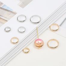 DIY饰品配件包珠扣 闭口圈 定位珠包扣镀金镀银耳环发簪发饰材料