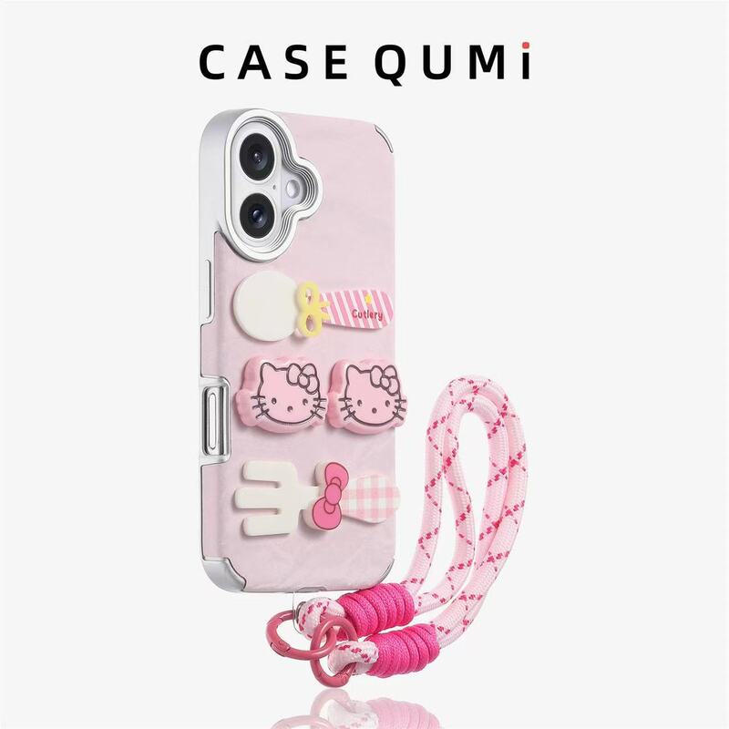 粉晕染哭娃支架带挂绳适用iPhone16promax苹果15手机壳14新款13女|undefined