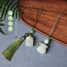 夜光镂空香囊DIY复古配饰品手机编织链吊坠男女士精致钥匙扣礼品