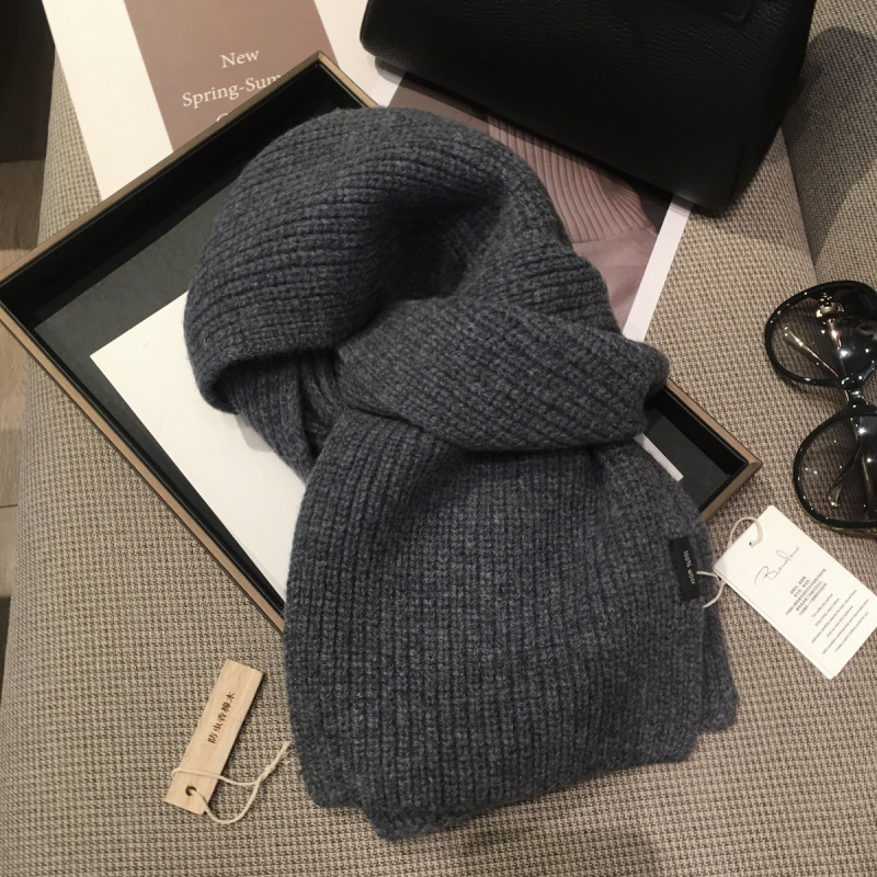 出口欧洲纯色竖纹WOOL100%羊毛围巾冬季保暖长款时尚披肩两用保暖|undefined