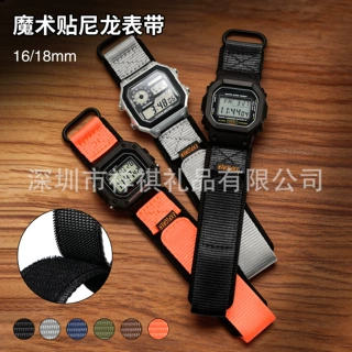 新款魔术贴尼龙回环表带代用DW-5600/5610/GA2100/110/100/AE1200