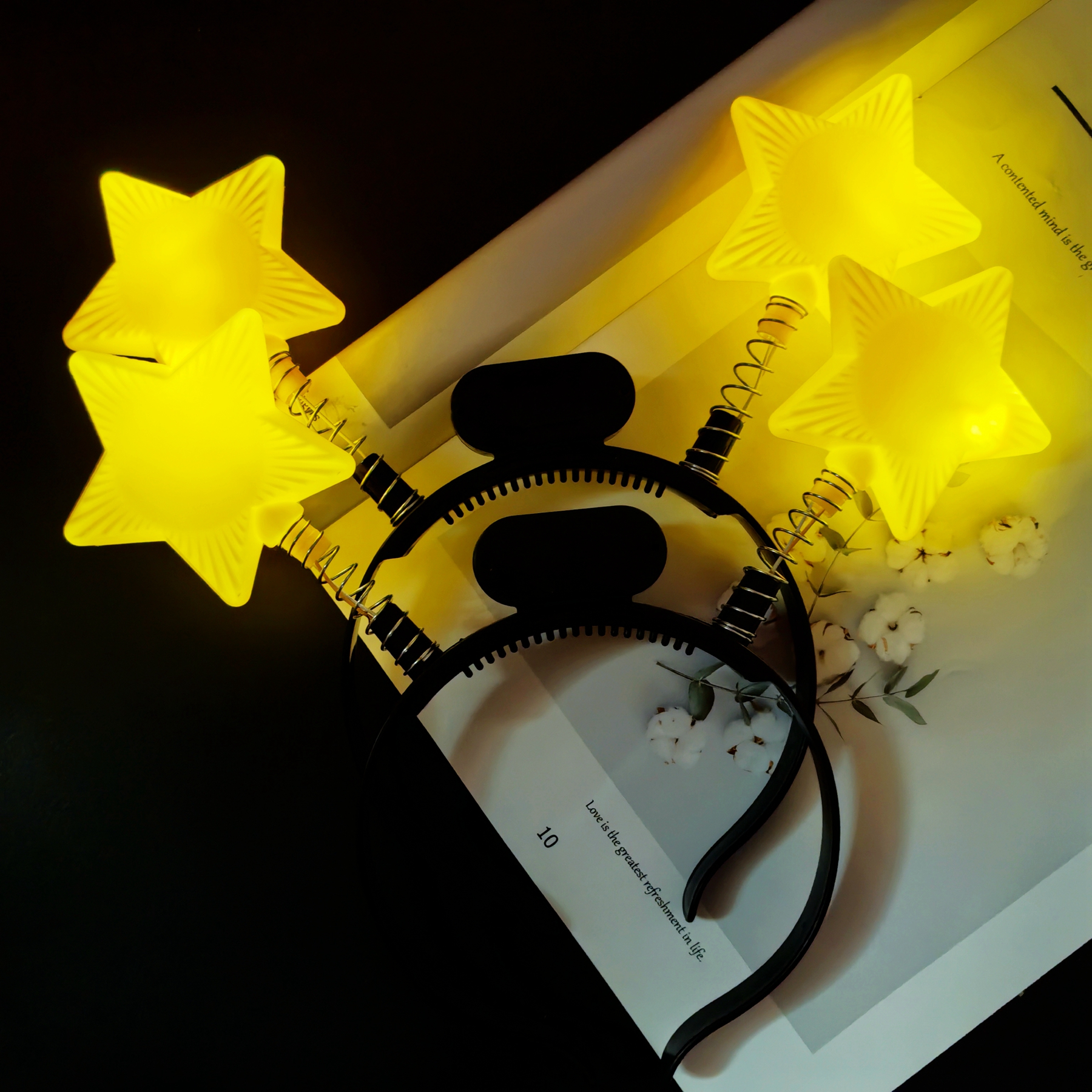 Amarillo aro de cabeza de estrella