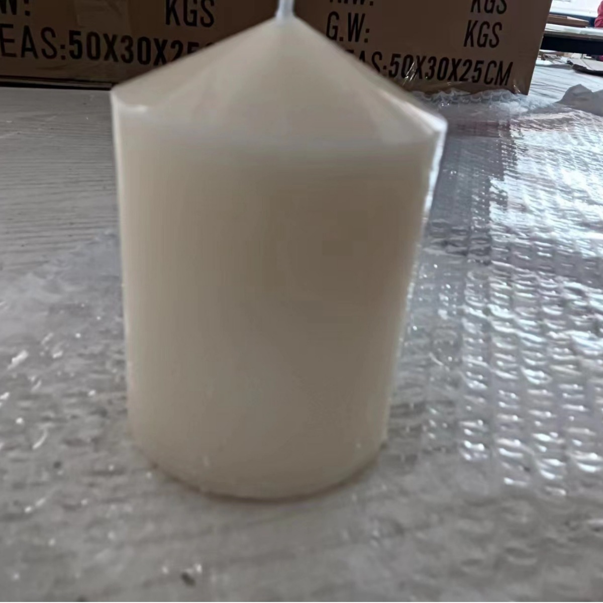 Pointed White Customizable Various Sizes Cone Candle_voghion.com