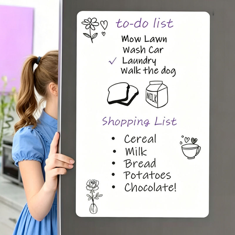 Transfronterizo A2A3A4A5 tabla blanca de absorción magnética borrable tabla de escritura nota de papel pegatinas de refrigerador personalizadas magnéticas pet image 3