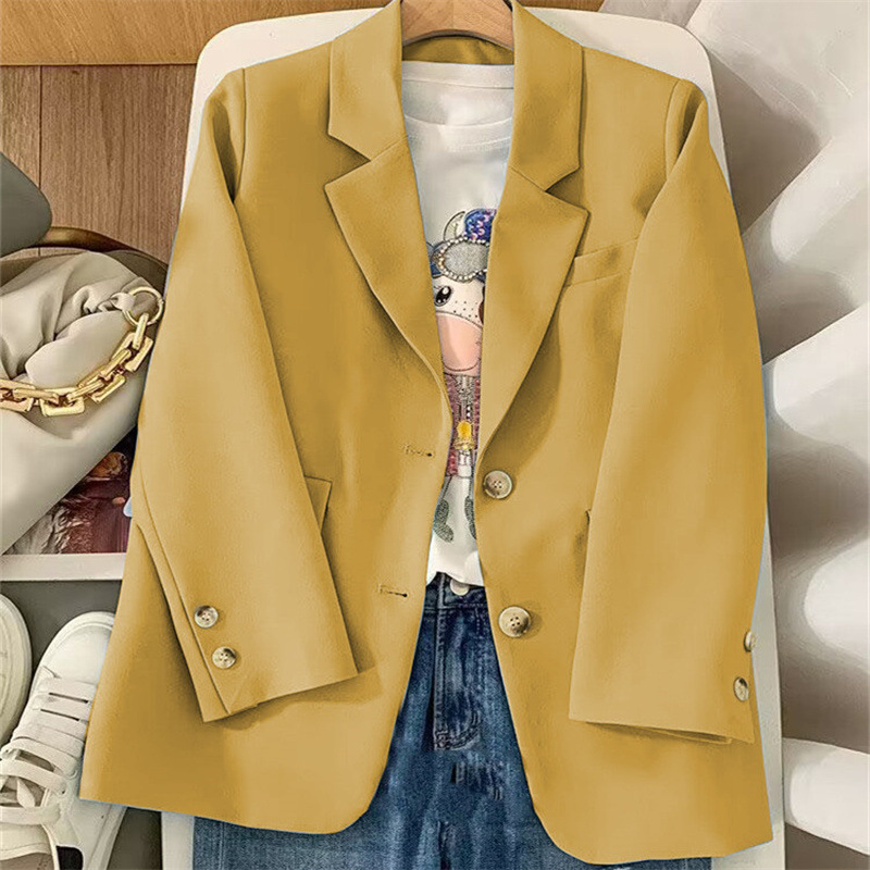 Spring classic elegant lemon classic suit jacket