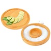 Bamboo seasoning plate dipping salt glycogee wooden can rotate salt -edge box juice cocktail winemaker accessories