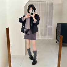 围巾双面羊绒大衣女短款2025秋冬新小个子宽松高级感双面毛呢外套