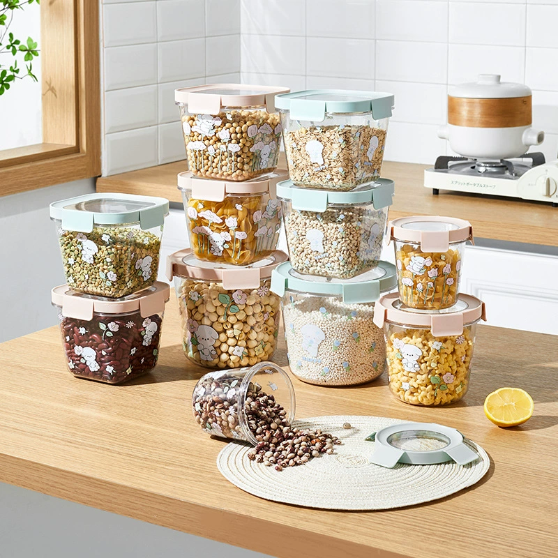 Фабрика прямых продаж домашнего холодильника герметичная банка для пищевых закусок мультфильм для хранения кухонный набор Прозрачные кимчи