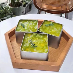 甜沫兒同款提拉米蘇打包盒正方鐵盒馬口鐵豆乳蛋糕小西點罐子食品