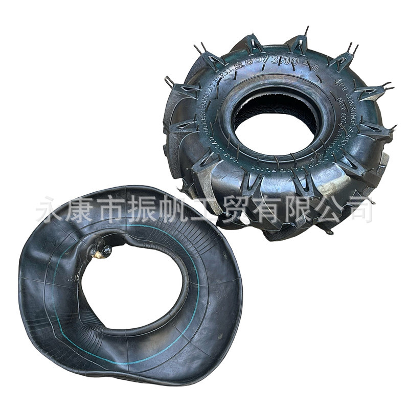 3.00-4 Manual agrícola micro-cultivadora en forma de herringe neumático pequeño tubo exterior de kart 3.50-4 tubo interior y exterior de tubo interior inflable