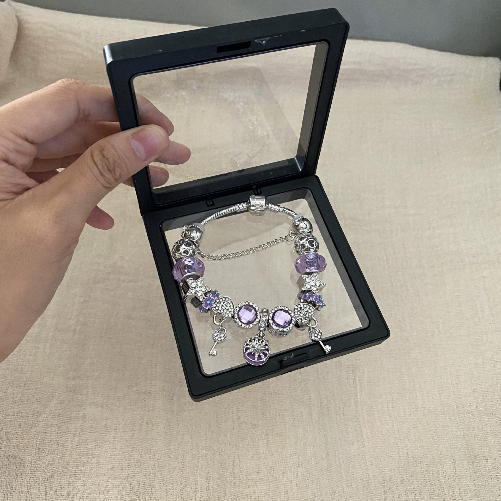 Подвеска с аметистом, бисер bracelet, ювелирные изделия, стиль light luxury