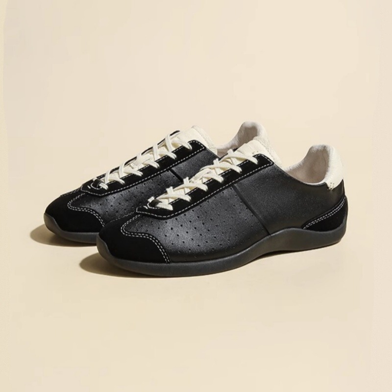 [Soft Leather Version] Ballet Training Shoes Women's 2025 New Inner Height Increasing Forrest Gump Shoes Retro Flat Casual Shoes