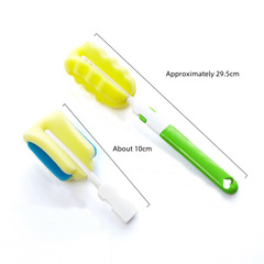 愛馨 優質替換可拆卸海綿嬰兒奶瓶清潔刷杯刷 瓶刷 義烏工廠