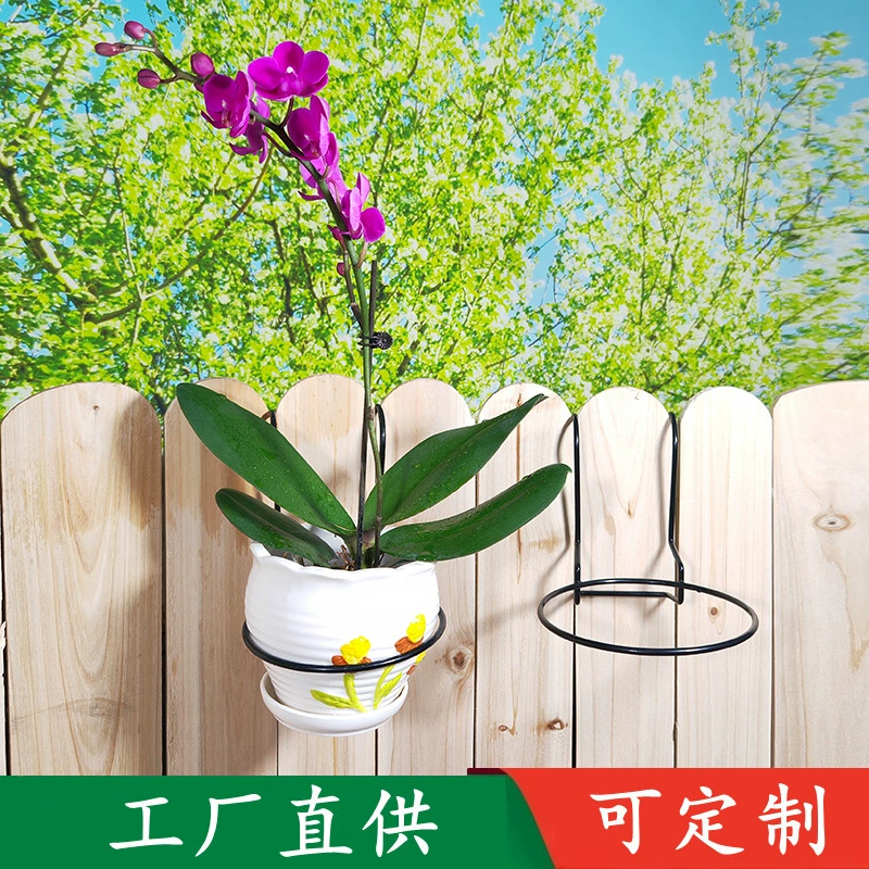 Подвесная полка для цветов на балконное ограждение, для суккулентов и зеленых растений, из кованого железа, простая, настенная