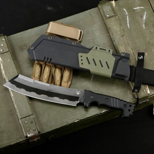 Ba Dao - Ready-Made Outdoor Straight Knife, Portable Multi-Functional Knife, Camping Style Knife, Sharp Fruit Handle Meat Knife, Picnic