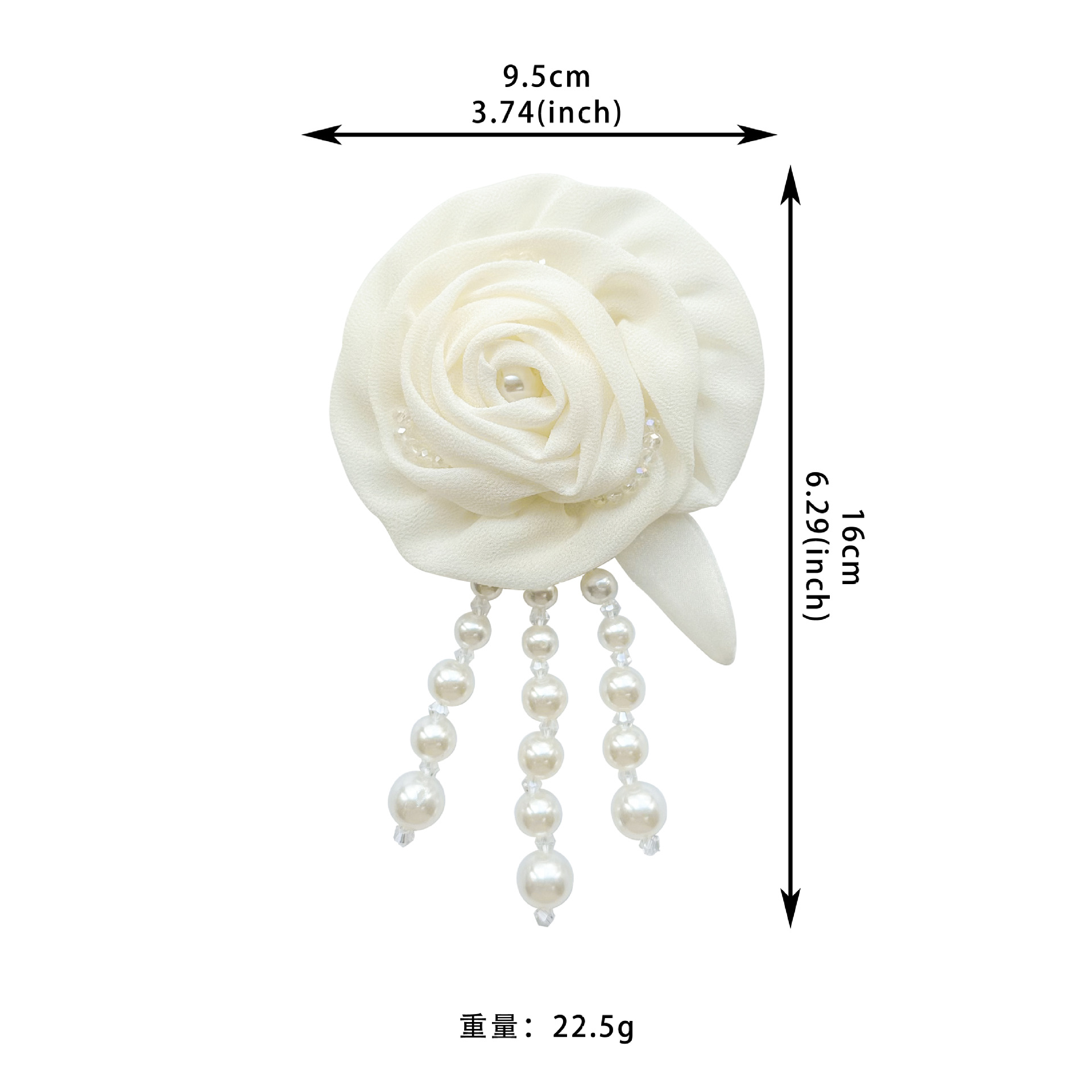 Parche Decorativo de Flores con Perlas de Poliéster para Ropa y Bolsos