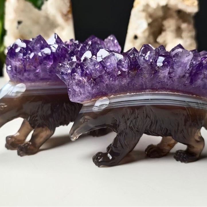 Amethyst Anteater Office Home Diffusing Ore Ornament Decoration Gift Creative Relocation Gift Box Amethyst Anteater Office Home Diffusing Ore Ornament Decoration Gift Creative Relocation Gift Box