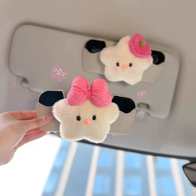 Car Glasses Clip/Bill Clip Glasses Holder Leather Car Sun