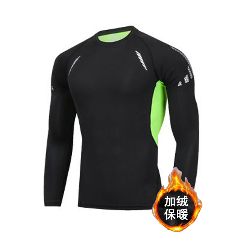 ホームフィットネス長袖裏起毛タイツトレーニングウェアランニングウェア吸汗速乾パンツ速乾Tシャツスポーツアウトドア