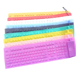 Silicone Waterproof and Dustproof Computer Folding Soft Keyboard Industrial Mini Various Silicone Notebook Silent Keyboard