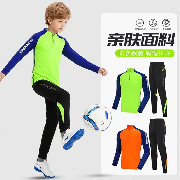 Long-Sleeved Training Suit Set for Men and Women, Autumn and Winter Clothing, Children's Soccer Jerseys, Men's Group Purchase Basketball Uniforms, Fan Team