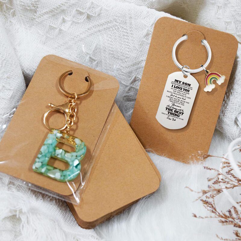 New In-Stock Keychain Kraft Paper Card - Double-Sided Blank Jewelry Display Card, Amazon's Best-Selling Product from the Manufacturer New In-Stock Keychain Kraft Paper Card - Double-Sided Blank Jewelry Display Card, Amazon's Best-Selling Product from the Manufacturer