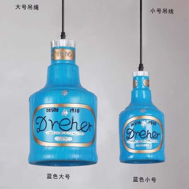 Bar retro lámpara candelabro decoración bar de recepción botella de vino bolsas de dinero lámparas de té hotel restaurante hogar fuego