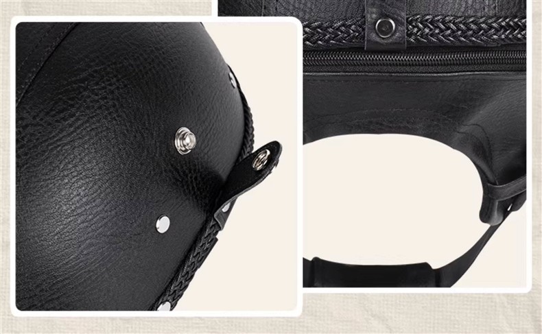Motorcycle Helmet Retro Cruiser Half Helmet Summer 3C Unisex Scooter Electric Bike Riding Safety Helmet
