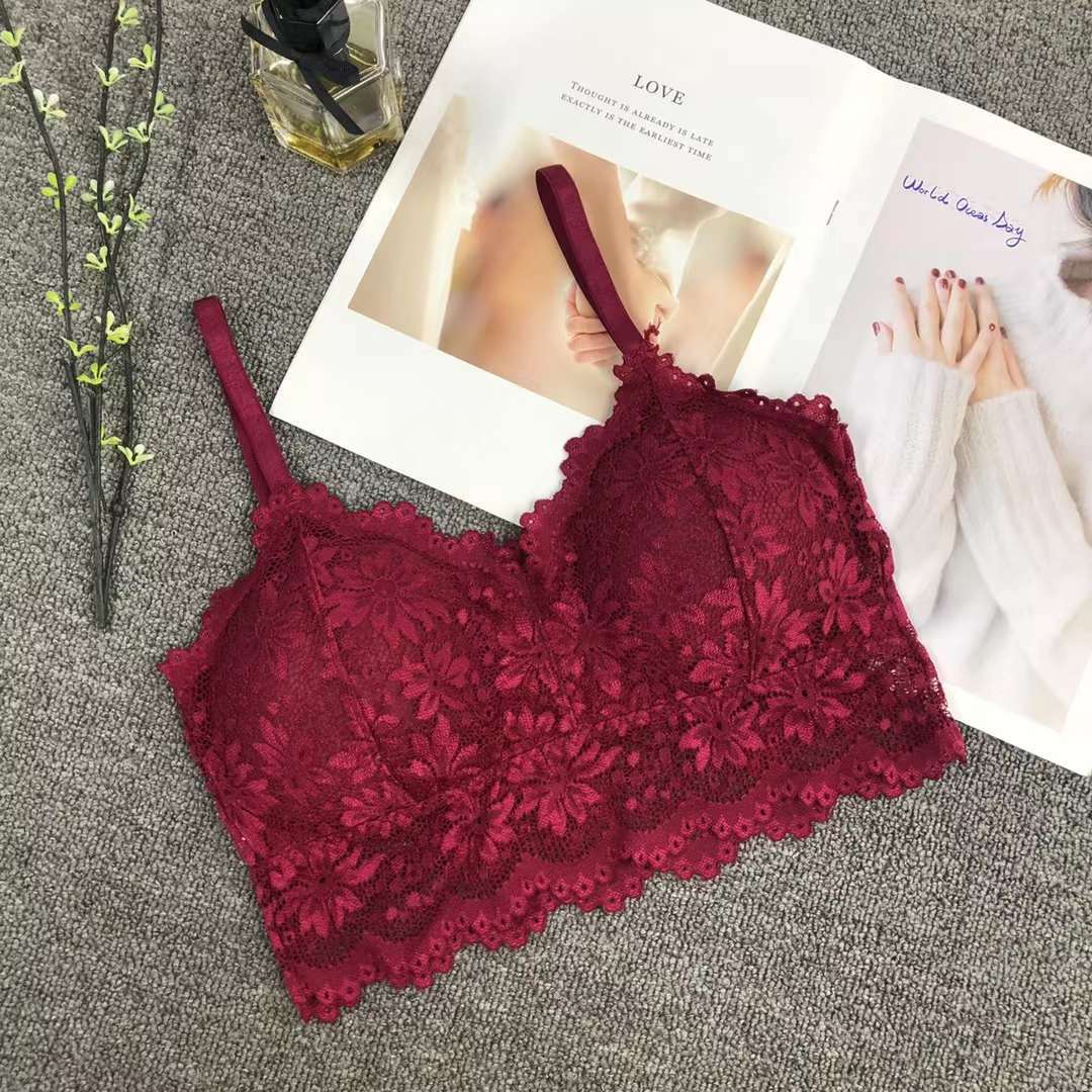 Nuevo cordón elástico de alta calidad belleza espalda chaleco las mujeres inalámbrico sexy sujetador ropa interior deportiva al por mayor