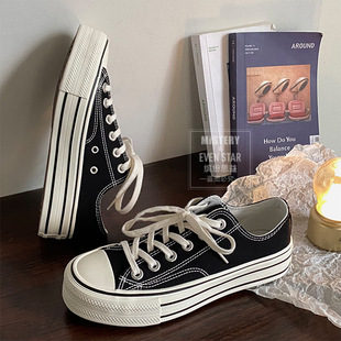 Twilight Star EVENSTAR Platform Canvas Shoes Women's Height-increasing Shoes Korean Style Student Board Shoes MIS-805