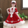 Dress, summer small princess costume, skirt, Lolita style, Korean style, suitable for teen, with short sleeve