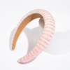 Woven sponge headband handmade with beads, hair accessory for face washing, European style, Korean style, simple and elegant design