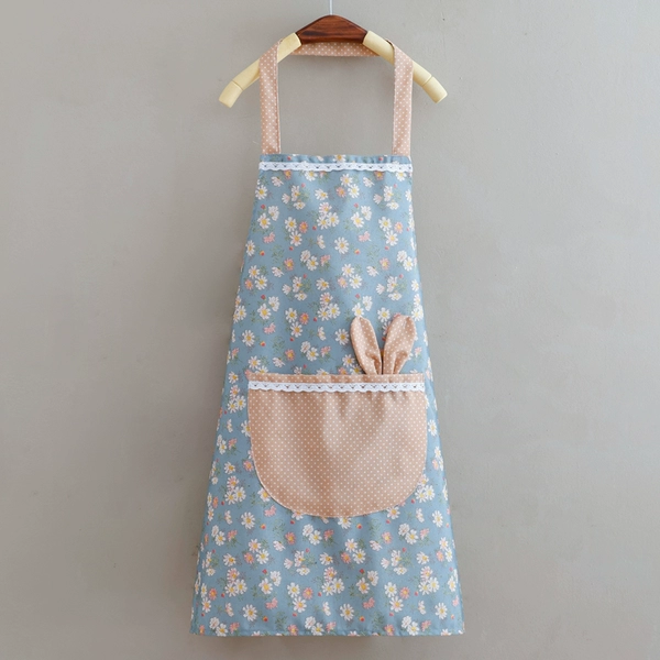 Waterproof floral rabbit ears blue