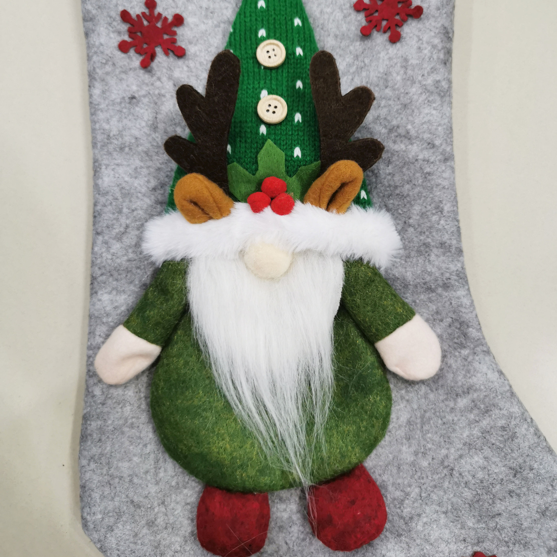 Meia de natal decoração pendente pai natal sem rosto_voghion.com