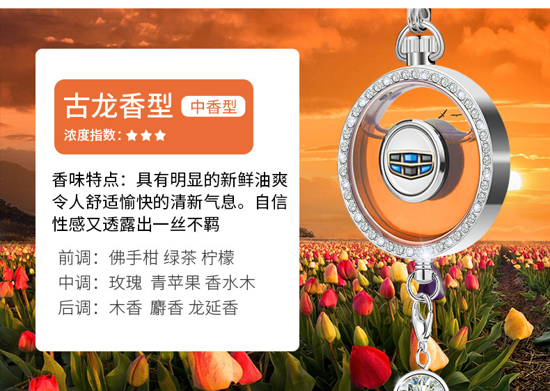 Specially Designed for Foreign Trade, Perfume Car Hangings, Aromatherapy Car Accessories, Long-Lasting Light Fragrance, High-End Fragrance for Men, and Car Interior Decorations for Women