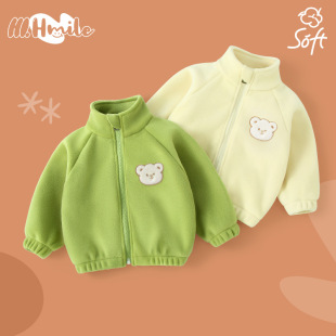 Baby coat autumn and winter polar fleece baby warm coat men's and women's infant winter clothes children's clothes winter fleece-lined