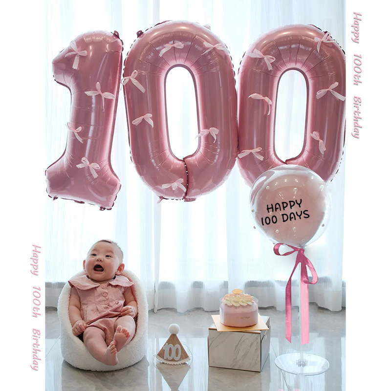 Baby Girl 100 Days Full Moon 100 Days 100 Days Banquet Decoration Photo Props Scene Layout Baby 30 Number Balloons Baby Girl 100 Days Full Moon 100 Days 100 Days Banquet Decoration Photo Props Scene Layout Baby 30 Number Balloons