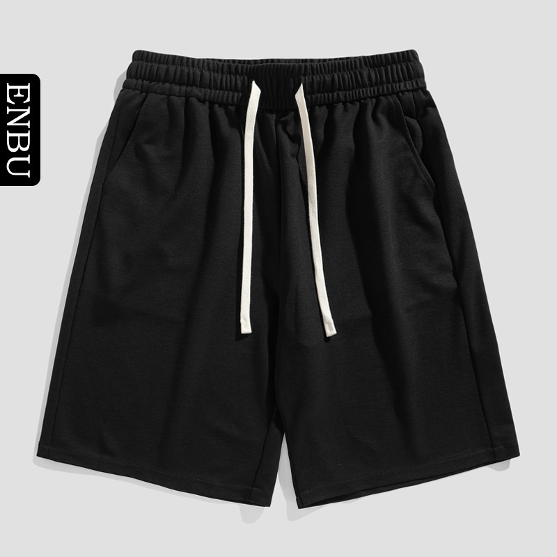 Men's Shorts Direct from Enbu Men's Clothing Factory, Summer Casual Sports Pants, Standard Style, Solid Color, Loose Fit, Drawstring, Five-Point Pants Men's Shorts Direct from Enbu Men's Clothing Factory, Summer Casual Sports Pants, Standard Style, Solid Color, Loose Fit, Drawstring, Five-Point Pants