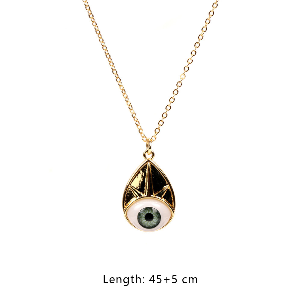 Fashion Devilu0027s Eye Copper Gold-plated Pendant Short Necklace