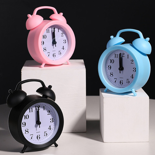 Creative Student Silent Bedside Alarm Clock, Personalized Lazy Person Simple Clock, Children's Cartoon Alarm Clock