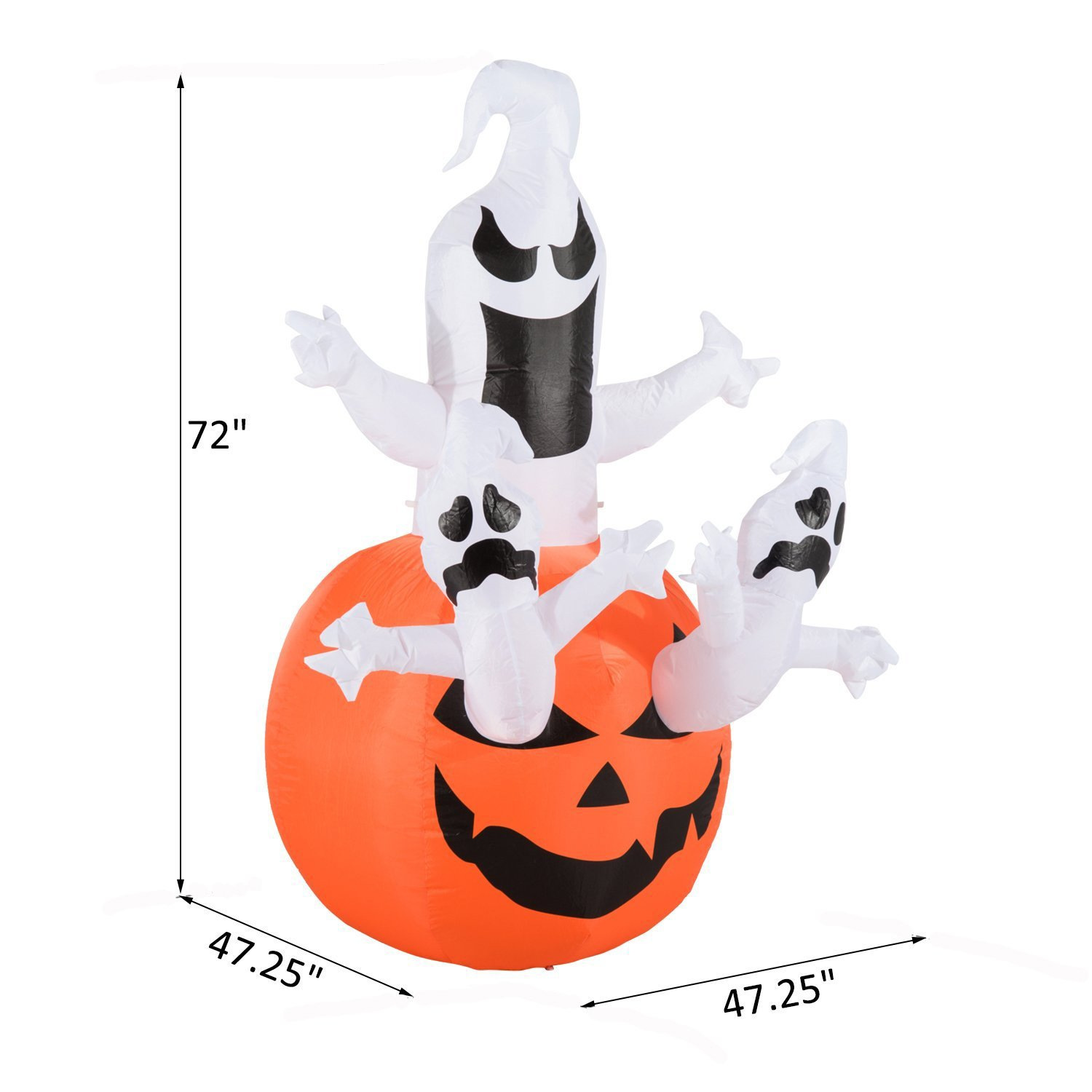 Halloween decoración apoyos calabaza fantasma inflable modelo fantasma Festival luminoso lámpara calabaza Halloween fantasma modelo