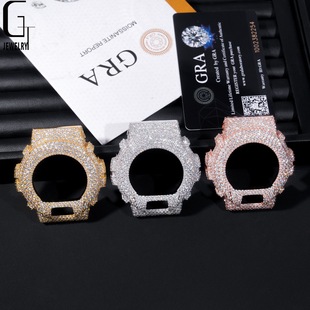 New S925 silver full set moissanite watch accessories 6900 case fashion matching single item bag installation with GRA