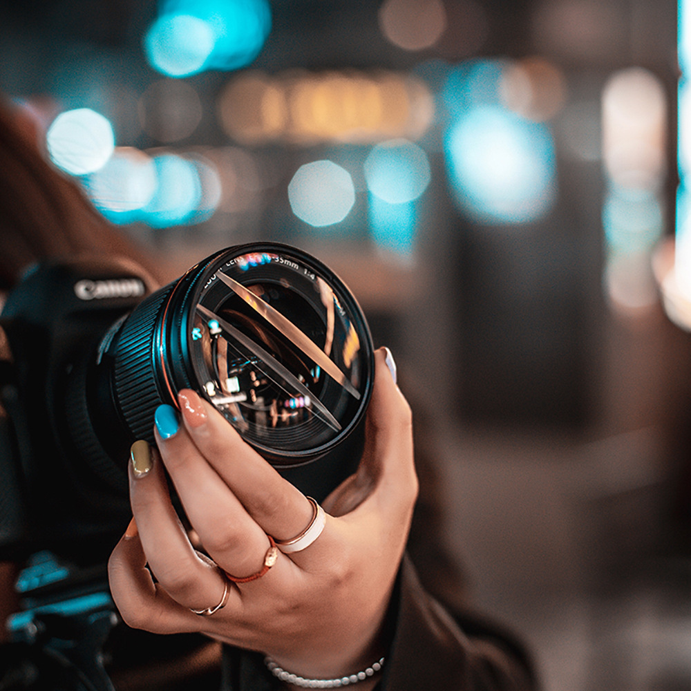 FF018 사진 전경 흐림 효과 필터 이중 반달형 DSLR 액세서리 사진 필터