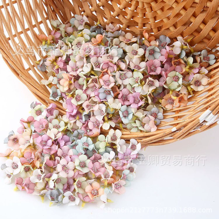 Новая Маленькая ромашка 2,5 см свадебное украшение шелковая ткань материал головки цветка Моделирование цветок одежда венок Творческие маленькие цветы