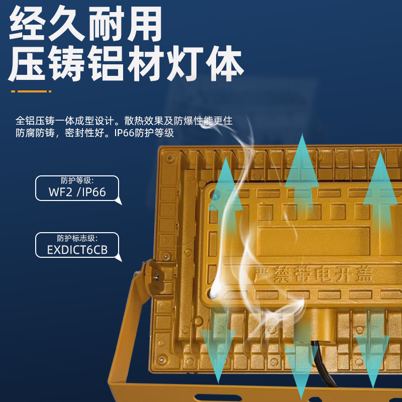 Led防爆灯ガソリンスタンド現場倉庫投光灯屋外防水工業専用アルミ材投光灯|undefined