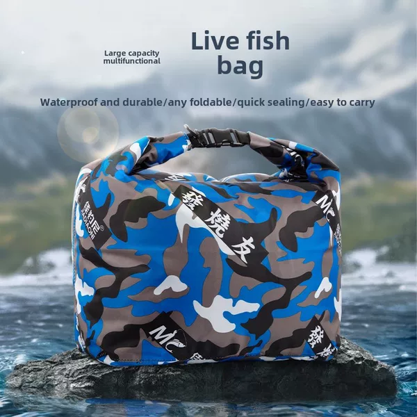 Jiaxuangni Live Fish Bag Fishing Pack Special Portable Waterproof Folding Fish Protection Thickened Storage Fish Bag for Wild Fishing