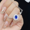 Sapphire pendant, fashionable necklace, internet celebrity