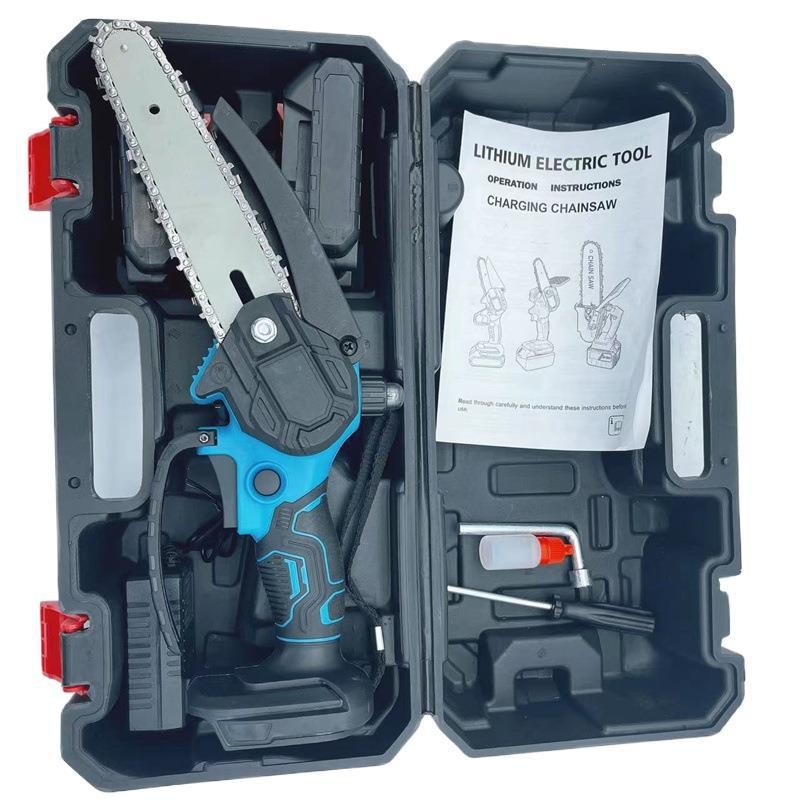 6寸8寸手持21V锂电家用单手锯户外伐木无线手电锯带油壶款