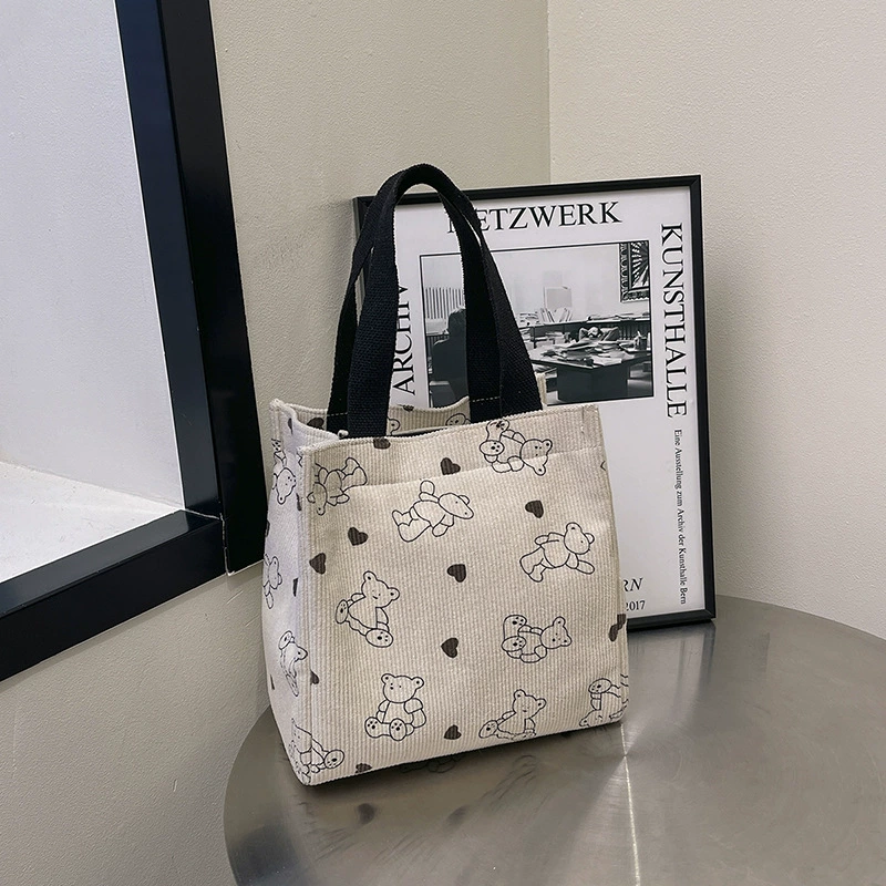 Симпатичный принт вельветовая сумка женская легкая и дикая пригородная сумка