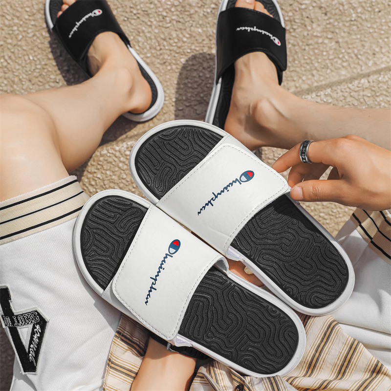 Velcro Adjustable New Slippers Men's Summer Outer Wear Thick Bottom Non-Slip Wear-Resistant Student Fashionable Beach Sandals